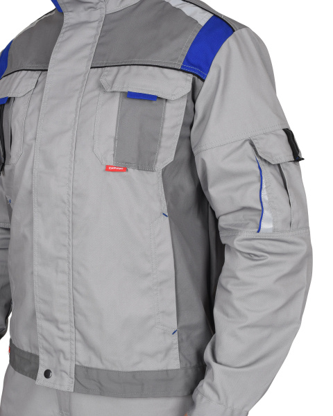 Куртка "СТАН" : св.серая со сред.-серым и васильковым (ЧЗ)