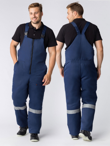 Полукомбинезон зимний Экспертный-Люкс (Смесовая, 210), темно-синий