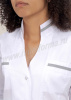Халат медицинский женский "Мишель" белый с серым