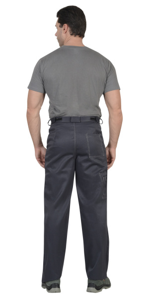 Костюм "ФАВОРИТ" летний: куртка,брюки т.-серый с серым тк.Гретта