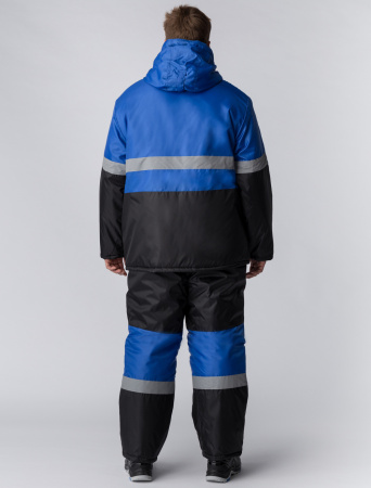 Костюм зимний Профи (Оксфорд) п/к, васильковый/черный