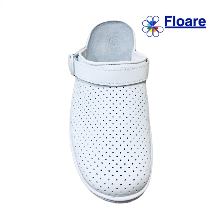 Сабо мужские, белые, арт. 95380108 ИОНЕЛ нат. кожа, натуральная стелька Молдшуз