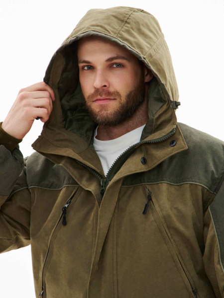 Костюм демисезон "ГЕРКОН-ВЕСНА/ОСЕНЬ" куртка/брюки цвет: ХАКИ/Т.ОЛИВА, ткань: Финляндия (ЧЗ)