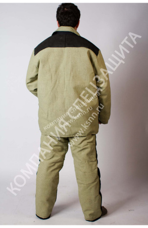 Костюм сварщика брезентовый со спилком, утепленный Арт.КС21ОТ