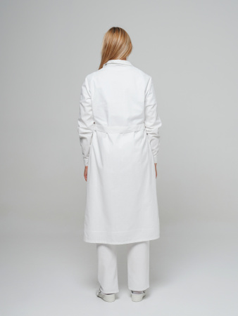 Халат рабочий женский №201 отбеленный, ткань Бязь