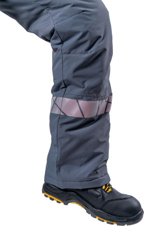 Брюки ХАЙ-ТЕК зимние, серый-черный Брю 217