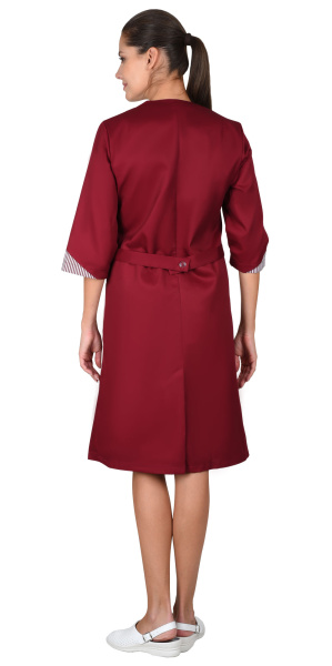 Халат "Марлен-2" женский бордовый с полоской (ЧЗ)