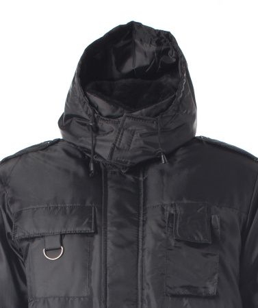 Костюм утепленный «ОХРАННИК» черный (куртка, п/к) Эталон (ЧЗ)