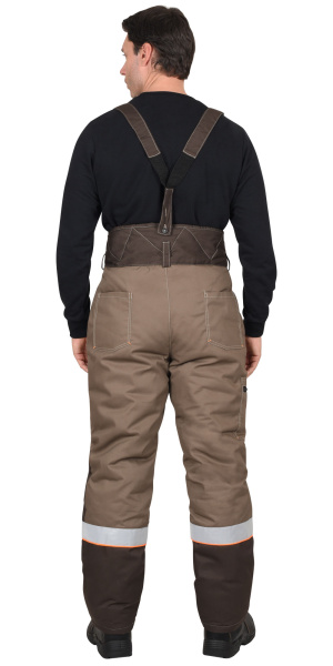 Костюм "РОДОС" зимний св. коричневый с т.коричневым (куртка/брюки) (ЧЗ)