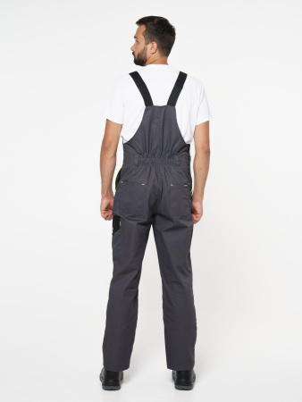 Полукомбинезон "ХОВАРД" :  темно-серый с черной и лимонной отд. (ЧЗ)