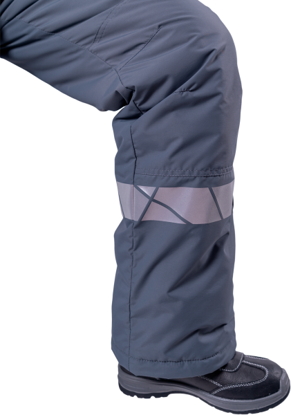 Брюки женские ХАЙ-ТЕК SAFETY зимние, серый-черный Брю 231 Наутика, пл. 125 г/м² ФСС