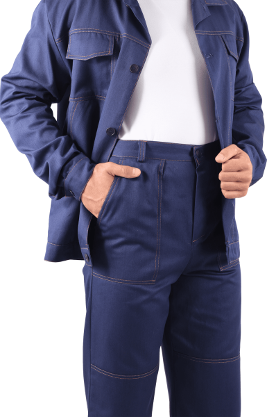 Костюм МУРАВЕЙ летний, т/синий, 100% х/б (Куртка+брюки) Кос 006 Саржа, пл. 240 г/м² ФСС