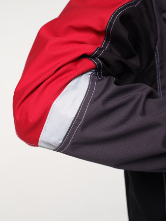 Куртка рабочая мужская №116 цвет серый с красным, черным