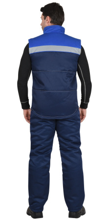 Жилет "Навигатор" зимний синий с васильковым (ЧЗ)