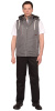 Жилет "АЛЕКС" (на подкладке тафетта) с капюшоном темно-серый (ЧЗ)