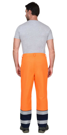Брюки "Терминал-3-РОСС" оранжевые с темно-синим