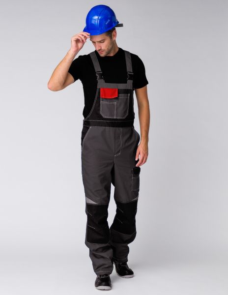 Костюм Формула (тк.Смесовая,240) п/к, серый/красный/черный (ЧЗ)