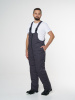 Полукомбинезон мужской зимний Пк703 ткань Твил, цвет темно-серый