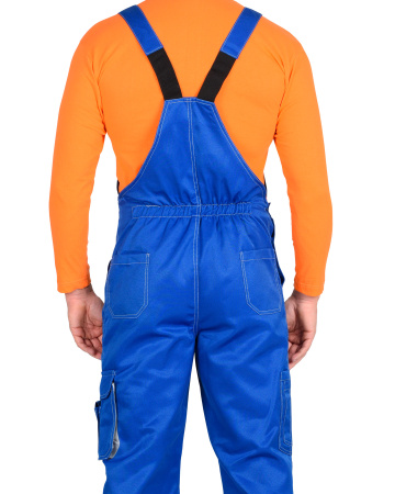 Полукомбинезон "CROWN" цв. васильковый со св. серым