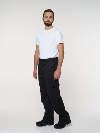 Костюм рабочий мужской №106 (куртка, брюки) черный, ткань Твил