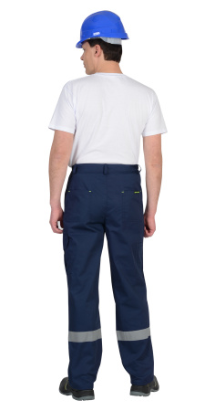 Брюки "БОСТОН"   темно-синий с васильковой и чер. отд.  (ЧЗ)