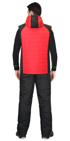 Жилет "Урбан" красный с черным (ЧЗ)