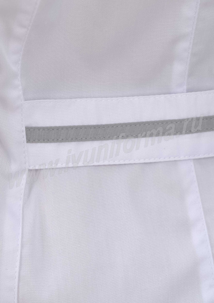 Халат медицинский женский "Мишель" белый с серым