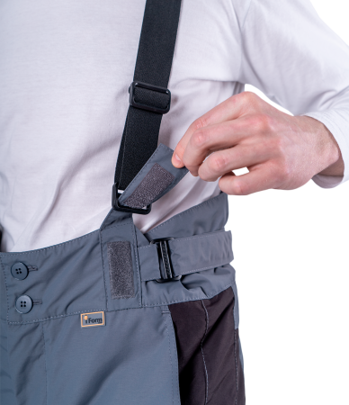 Брюки ХАЙ-ТЕК зимние, серый-черный Брю 217