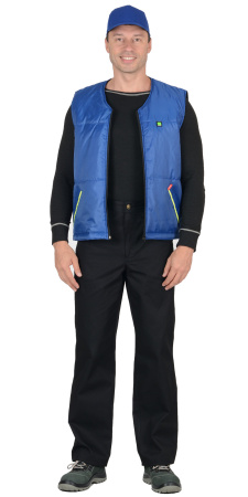 Жилет "КАССИР" утеплённый , васильковый (ЧЗ)