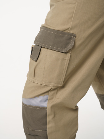 Брюки рабочие мужские №116 бежевый, хаки, СОП ткань Канвас