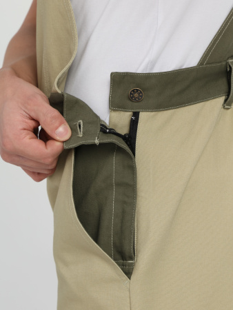 Полукомбинезон Челси CH (тк.Канвас,270), хаки/бежевый