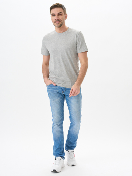 Футболки МУЖСКИЕ трикотажные (состав: 100% х/б); плотность 180 гр/м² (Меланж темно-серый)