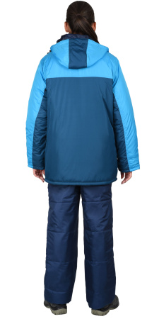 Куртка "ФРИСТАЙЛ" женская, морская волна с бирюзовым (ЧЗ)