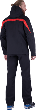 Куртка СОФТШЕЛЛ, черный-красный (ЧЗ)